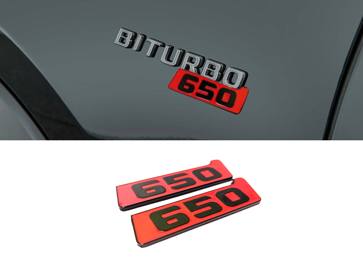 Metal Brabus 650 Fender Emblems Logo Badge for Mercedes-Benz W463 G-Class